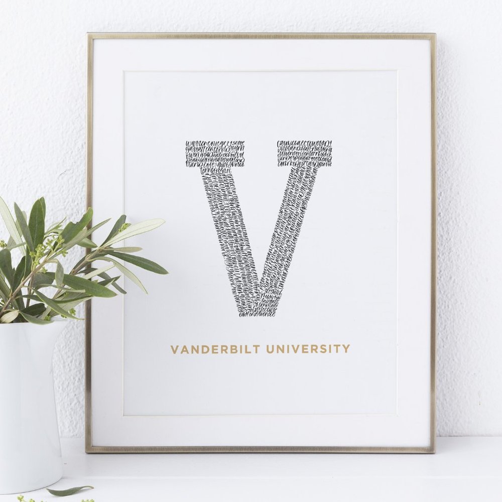 Vanderbilt University Word Art